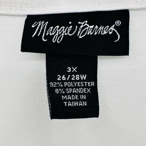 Maggie Barnes WHITE Tank Shell Camisole Top Womens 3X 26/28W STRETCHY - Picture 4 of 4